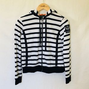 Ralph Lauren Striped Zip Cotton Hoodie